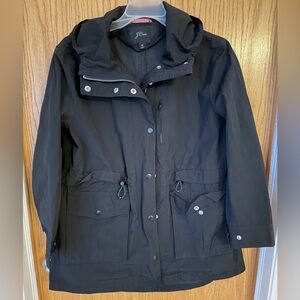 J. Crew Black Hooded Utility Anorak Jacket